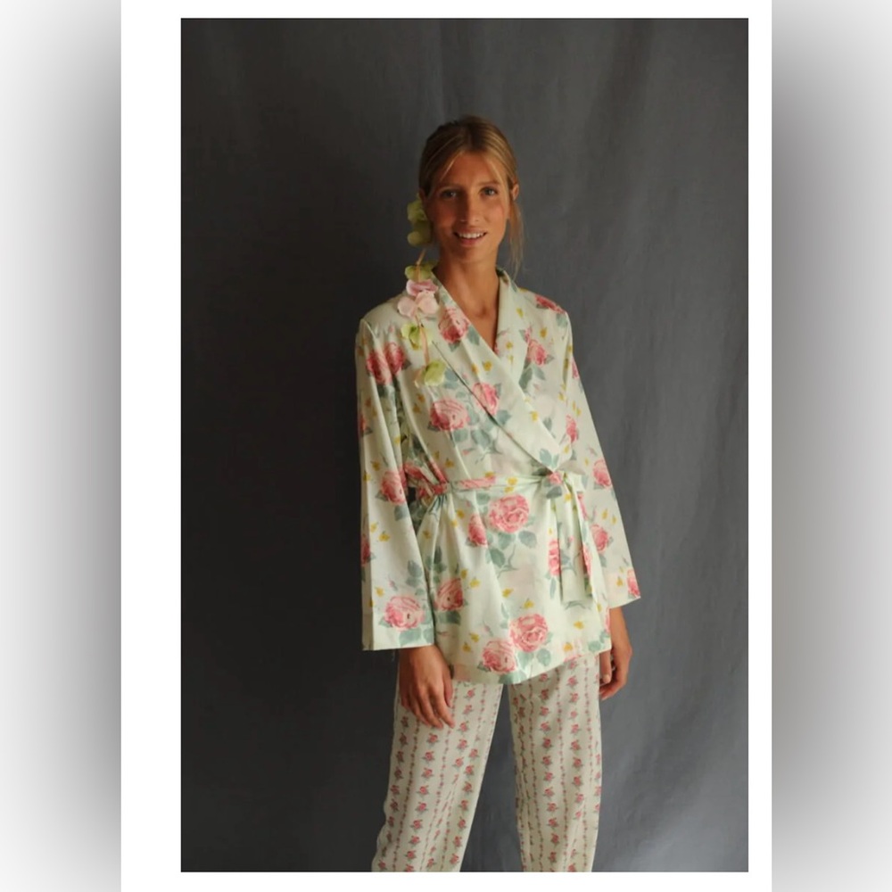 NWT Sold out Lalide a Paris Tyrian Pink Angele Kimono Top, S